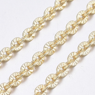 Flat Brass Textured Cable Chains CHC-I030-01G-1