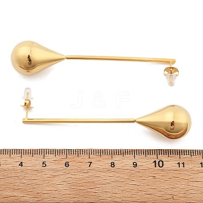 304 Stainless Steel Teardrop Stud Earrings EJEW-M101-03G-1
