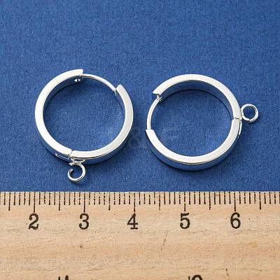201 Stainless Steel Huggie Hoop Earrings Findings STAS-A167-01V-S-1