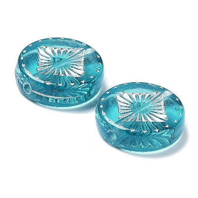 Plating Transparent Acrylic Beads OACR-G016-07L-1