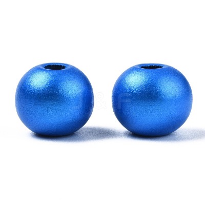 Painted Natural Wood Beads WOOD-S057-068-1