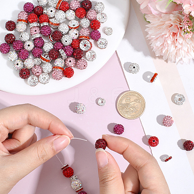Valentine's Day DIY Beads Bracelets Making Kits DIY-PA0001-80B-1