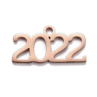 304 Stainless Steel Pendants STAS-C032-12RG-1