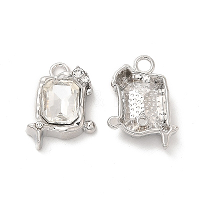 Glass Rectangle with Star Pendants PALLOY-E024-32P-01-1