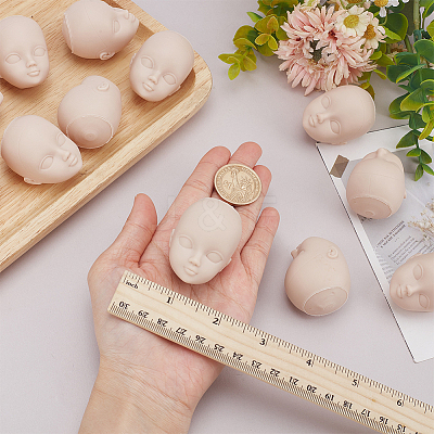 Rubber Craft Doll Head DIY-WH0671-035-1