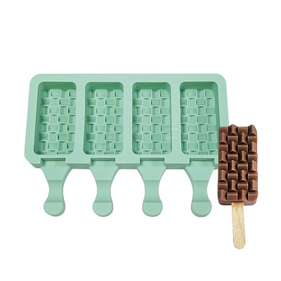 Food Grade DIY Rectangle Ice-cream Silicone Molds DIY-D062-05A-1