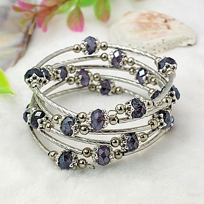 Fashion Wrap Bracelets BJEW-JB00628-03-1