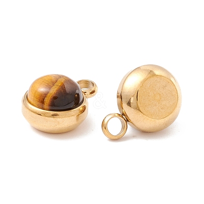 Natural Mixed Stone Charms G-K325-01G-1