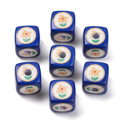 Printed Opaque Acrylic Beads LS-SACR-A009-01G-1