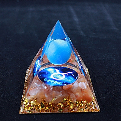 Luminous Constellation Orgonite Pyramid Resin Energy Generators PW-WGB3061-02-1