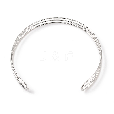 Rack Plating Brass Cuff Collar BJEW-Q350-02P-1
