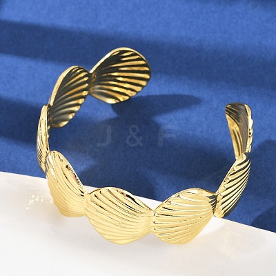 Brass Cuff Bangles for Women BJEW-C112-08G-1
