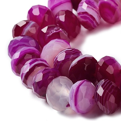 Natural Banded Agate/Striped Agate Beads Strands G-E605-A02-03A-1
