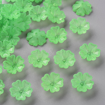 Transparent Frosted Acrylic Bead Caps MACR-S371-04A-733-1
