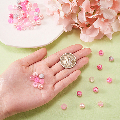 200Pcs 10 Styles DIY Glass Round Beads Sets DIY-CJ0001-95-1