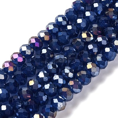 Baking Electroplate Glass Beads Strands DGLA-A039-J6MM-B04-1