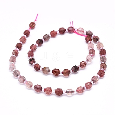 Natural Strawberry Quartz Beads Strands G-O201B-35-1