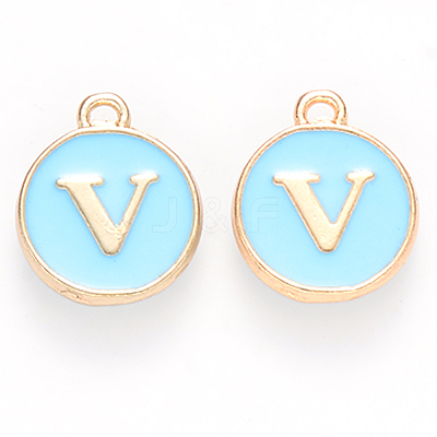 Golden Plated Alloy Enamel Charms LS-ENAM-S118-04V-1