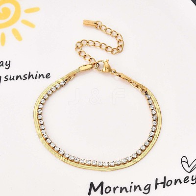 304 Stainless Steel Multi-layer Bracelets BJEW-T022-13G-1