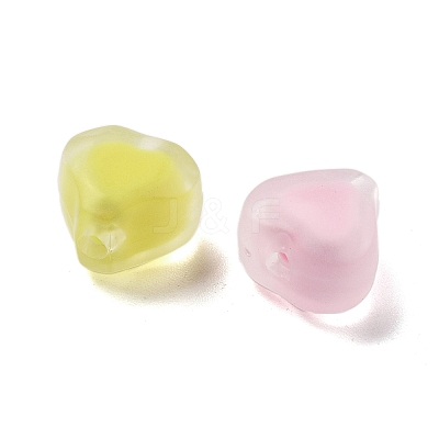 Frosted Transparent Acrylic Beads X-OACR-A032-22-1