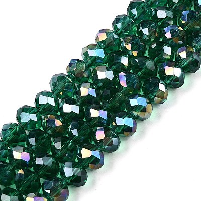 Electroplate Glass Beads Strands EGLA-A044-T8mm-B18-1