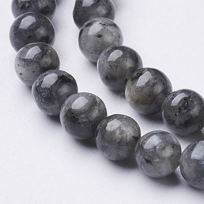 Natural Larvikite Beads Strands X-GSR6mmC128-1