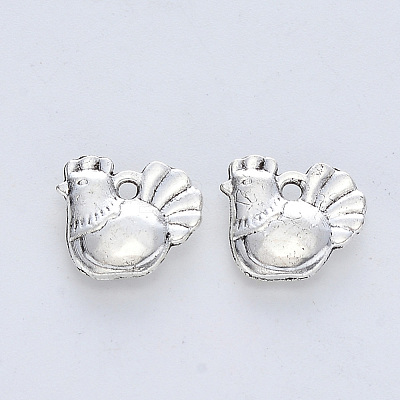 Tibetan Style Alloy Pendants TIBE-R316-025AS-RS-1