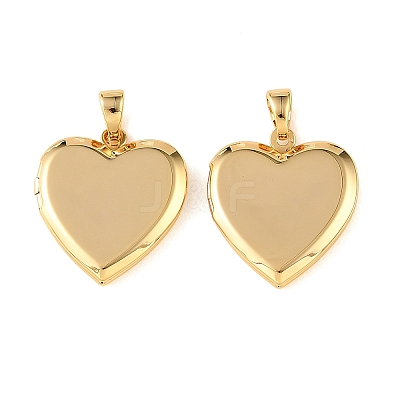 Brass Locket Pendants KK-CBA7157-08G-1