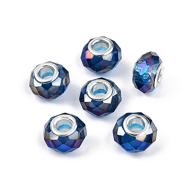 Transparent Glass European Beads GPDL-N004-D14mm-A12-1