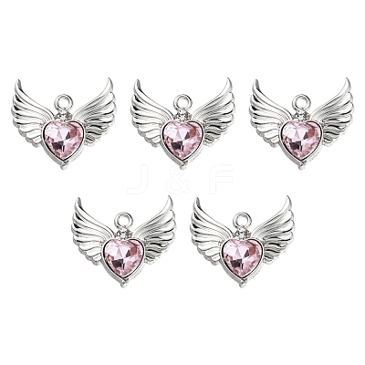 Rack Plating Alloy Glass Pendants FIND-YW0001-85B-1
