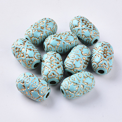 Plating Acrylic Beads OACR-S029-109-1