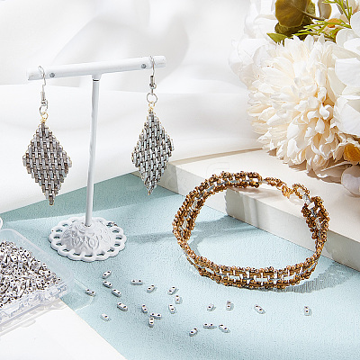 640Pcs Electroplated Glass Seed Beads SEED-NB0002-05A-1