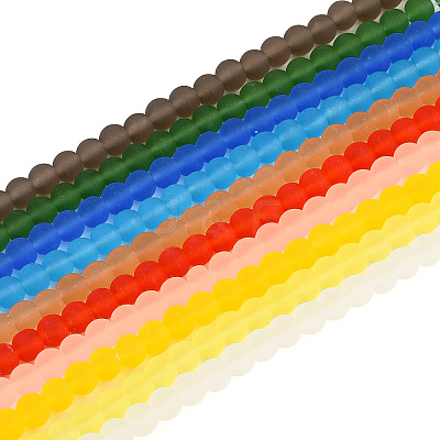 Transparent Glass Beads Strands GLAA-T032-T6mm-MD-1