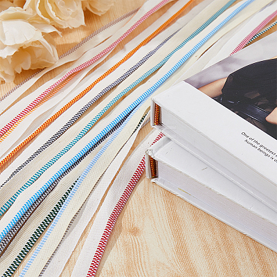 14Pcs 14 Styles Polycotton & Polyester Ribbon OCOR-FH0001-35B-1