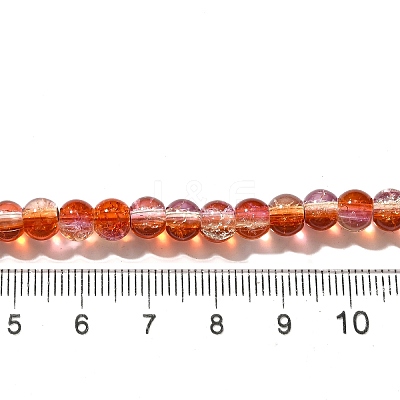 Crackle Glass Beads Strands CCG-C002-6mm-05-1