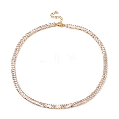Cubic Zirconia Tennis Necklaces NJEW-G017-01D-G-1