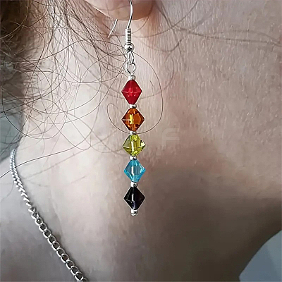 14 Strands 14 Style Imitate Austrian Crystal Bicone Glass Beads Strands GLAA-WR0001-01-1