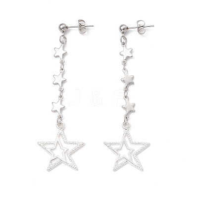 Tibetan Style Alloy Tassel Stud Earrings EJEW-TA00679-1