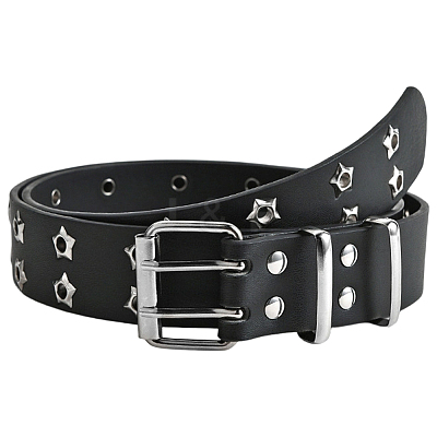 1Pc Star Eyelet PU Leather Waist Belts for Jeans AJEW-CL0005-63-1