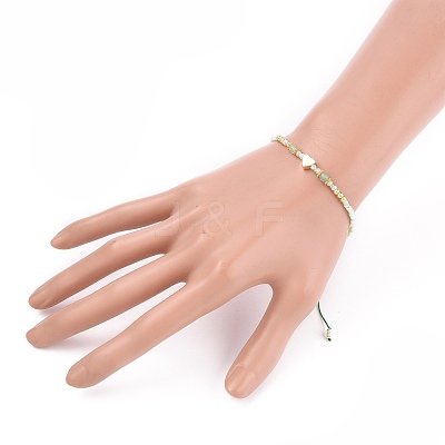 Adjustable Nylon Cord Braided Bead Bracelets BJEW-JB05688-02-1