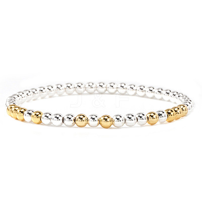 Brass Beads Stretch Bracelets for Women CW0227-9-1