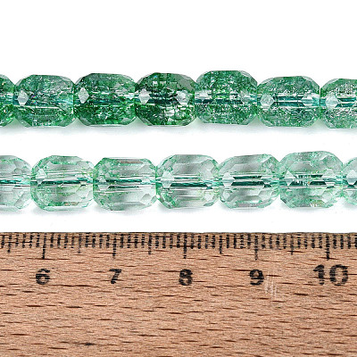 Transparent Crackle Glass Beads Strands GLAA-Q108-04A-04-1