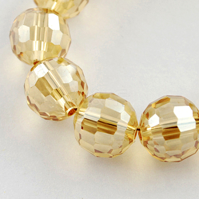 Electroplate Glass Bead Strands X-EGLA-R041-8mm-09-1