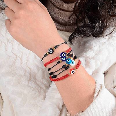 Adjustable Nylon Threads Braided Bead Bracelets BJEW-SZ0001-52-1