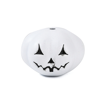 Halloween Theme Spray Painted Alloy Beads PALLOY-D029-03D-RS-1