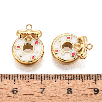 304 Stainless Steel Enamel Pendants STAS-T068-10B-1