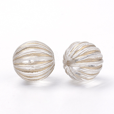 Plating Transparent Acrylic Beads X-PACR-Q115-60-14mm-1