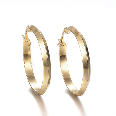 304 Stainless Steel Hoop Earrings EJEW-P091-34D-1