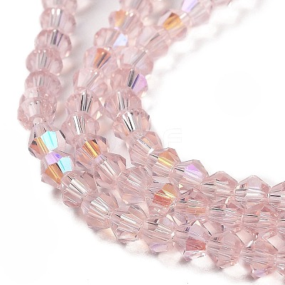 Transparent Electroplate Glass Beads Strands EGLA-A039-T4mm-L26-1
