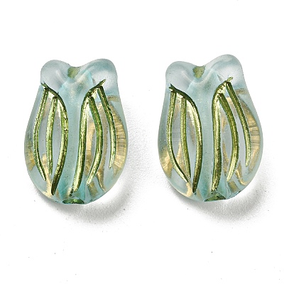 Plating Transparent Acrylic Beads OACR-B013-14B-1